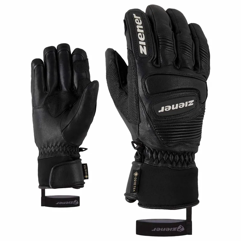Ziener Guard GTX + Gore Grip PR Ski Gloves in Black