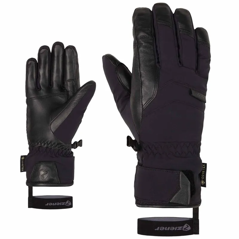 Ziener Kamary GTX Womens Ski Gloves in Black