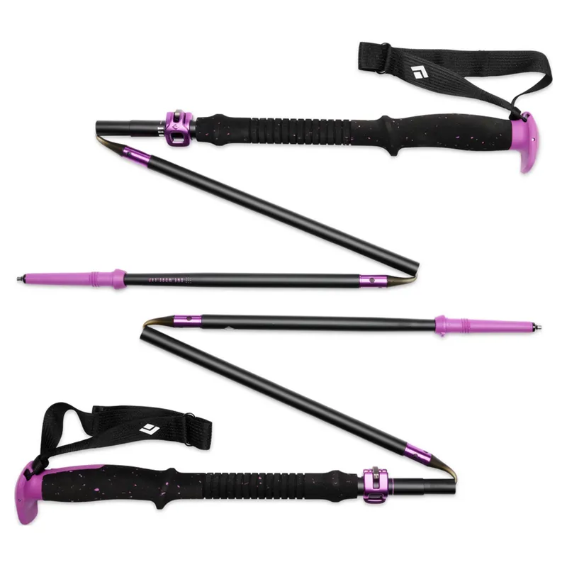 Black Diamond Expedition Compactor Ski Poles in Black/Purple-1
