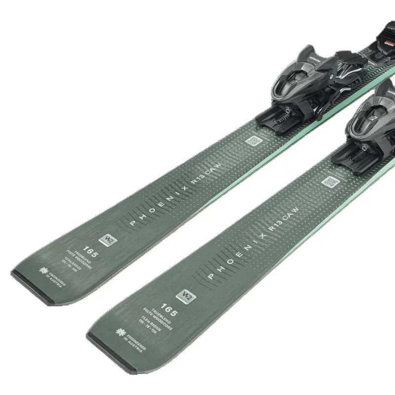 Blizzard Phoenix R13CA Women's Skis + TPC Bindings 150 in Green-1