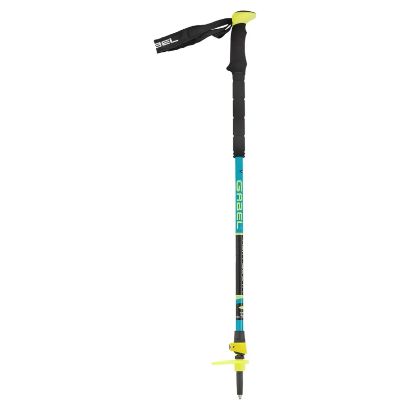 Gabel Altaquota Adjustable Ski Touring Pole 83-142cm in Black/Yel/Blue-1