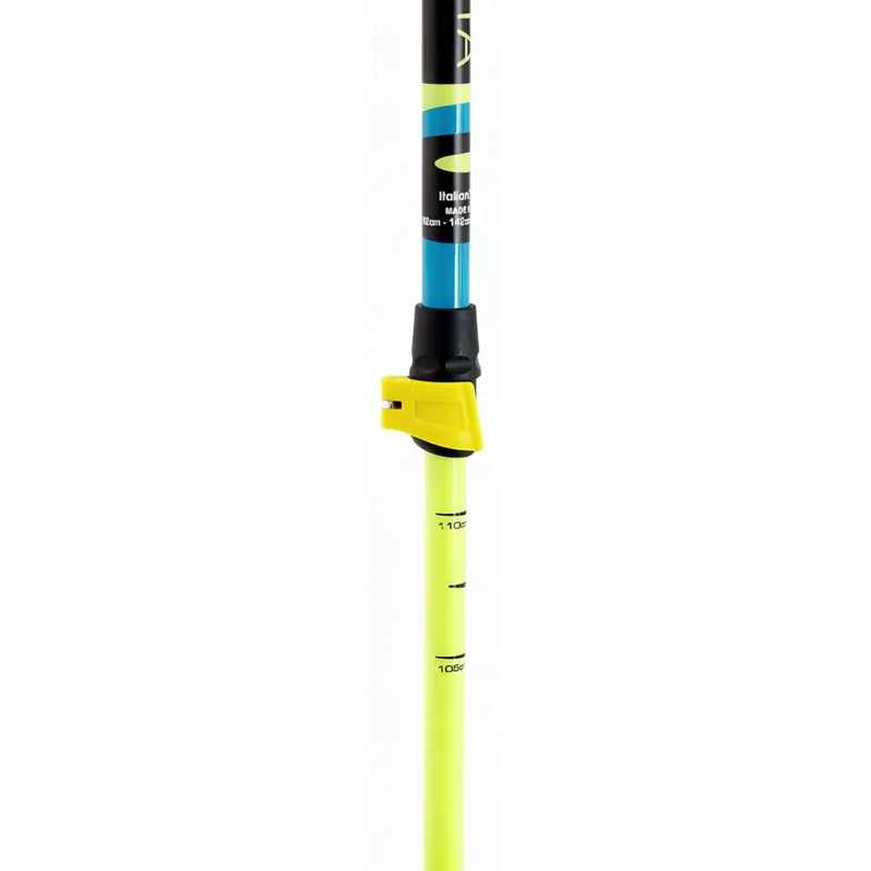 Gabel Altaquota Adjustable Ski Touring Pole 83-142cm in Black/Yel/Blue-2