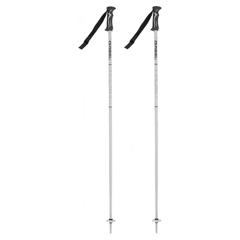 Gabel Ivory Ski Poles in White