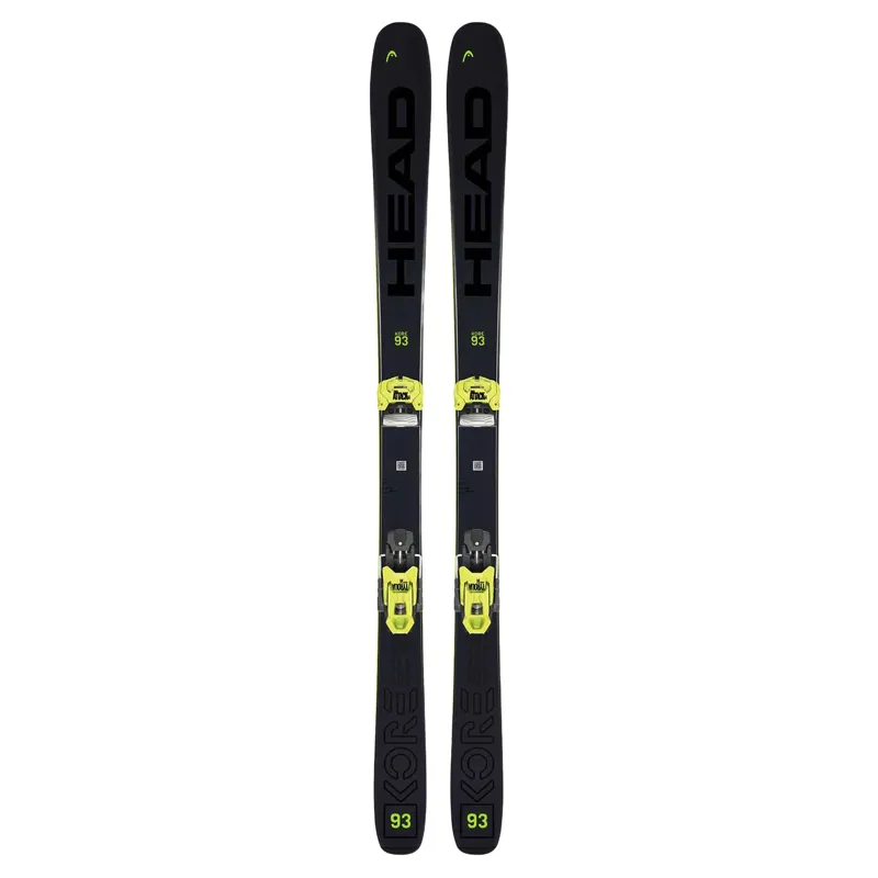 Head Kore 93 Skis + Attack 14 Bindings in Black