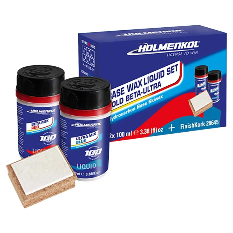 Holmenkol Basic Liquid Ski Wax Set 100ml Cold Combo