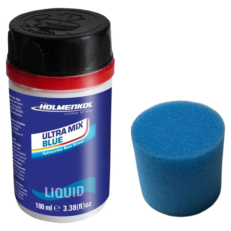 Holmenkol Ultramix Blue Liquid Ski Wax 100ml with Applicator