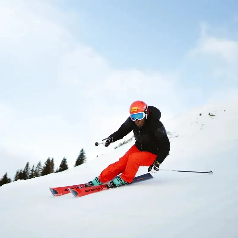 Kastle MX88 Skis + K12 GW Bindings in Orange/Black-1