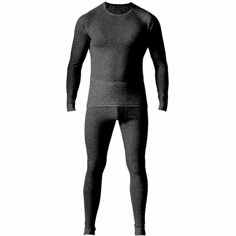 Maier Men's Base Layer Ski Thermals Set in Black