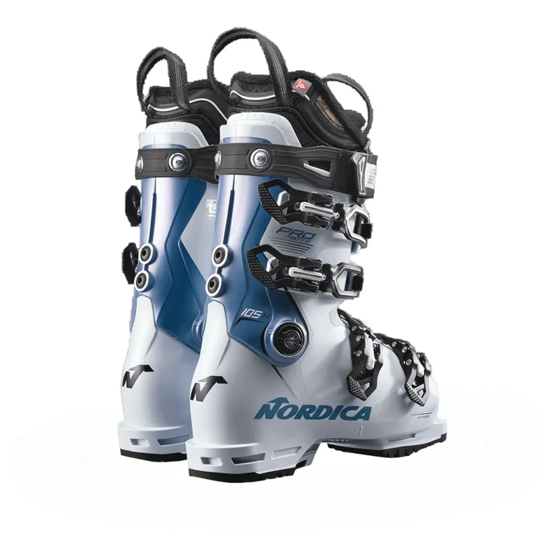 Nordica Promachine 105 Women's Ski Boots in White/Blue/Black-5