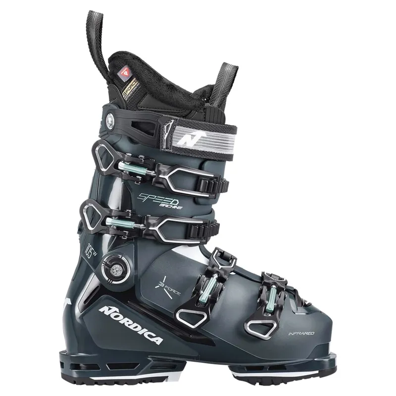 Nordica Speedmachine 3 105 Women's Ski Boots in Green/Black/Blue