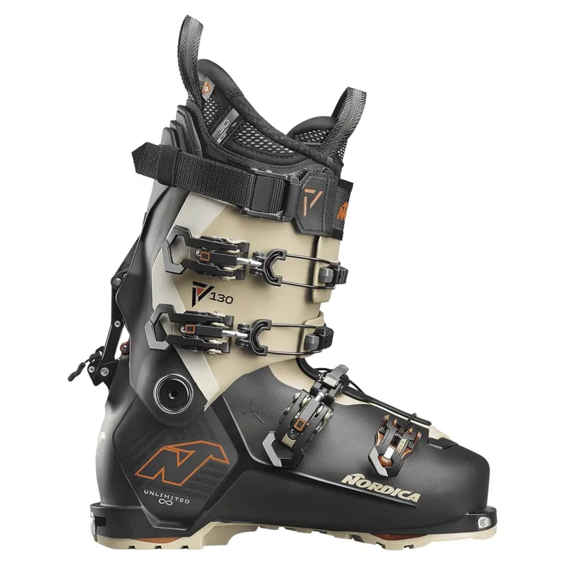Nordica Unlimited 130 DYN Ski Boots in Sand/Black