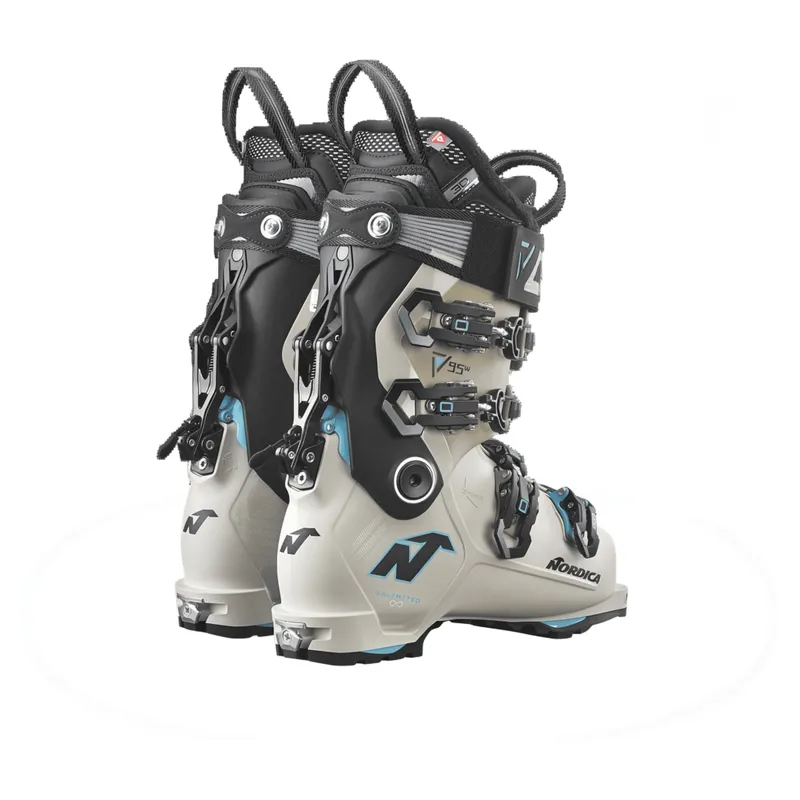 Nordica Unlimited 95 DYN Women's Ski Boots in Black/Beige/Blue-5