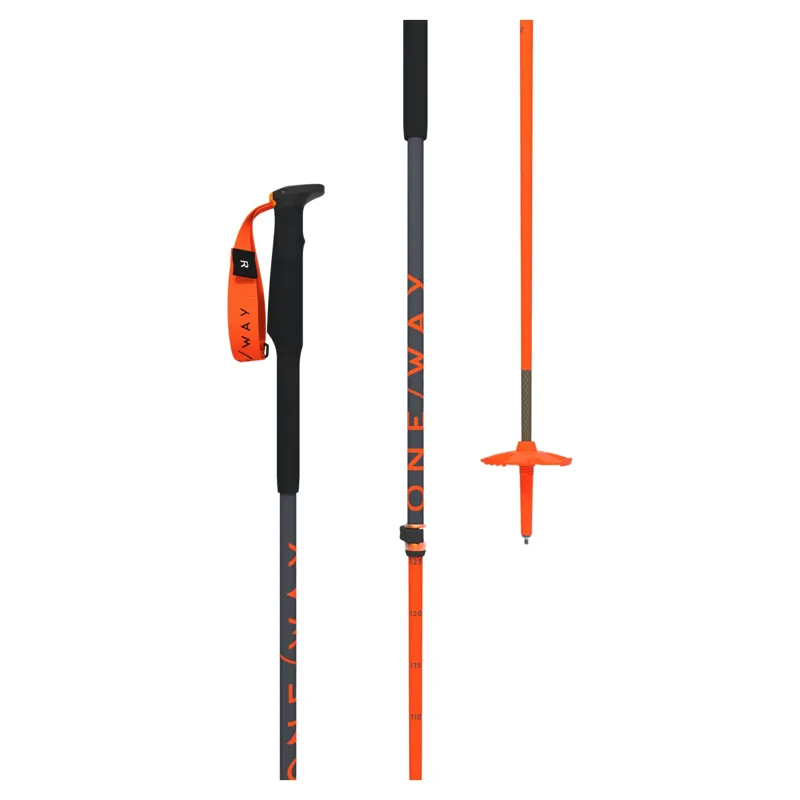 One Way TR Carbon Vario Pole in Black/Orange