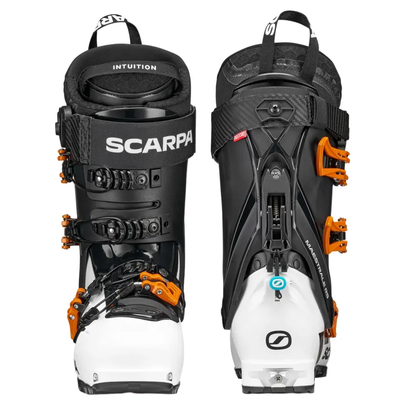 Scarpa Maestrale RS Ski Boots in White/Orange-4