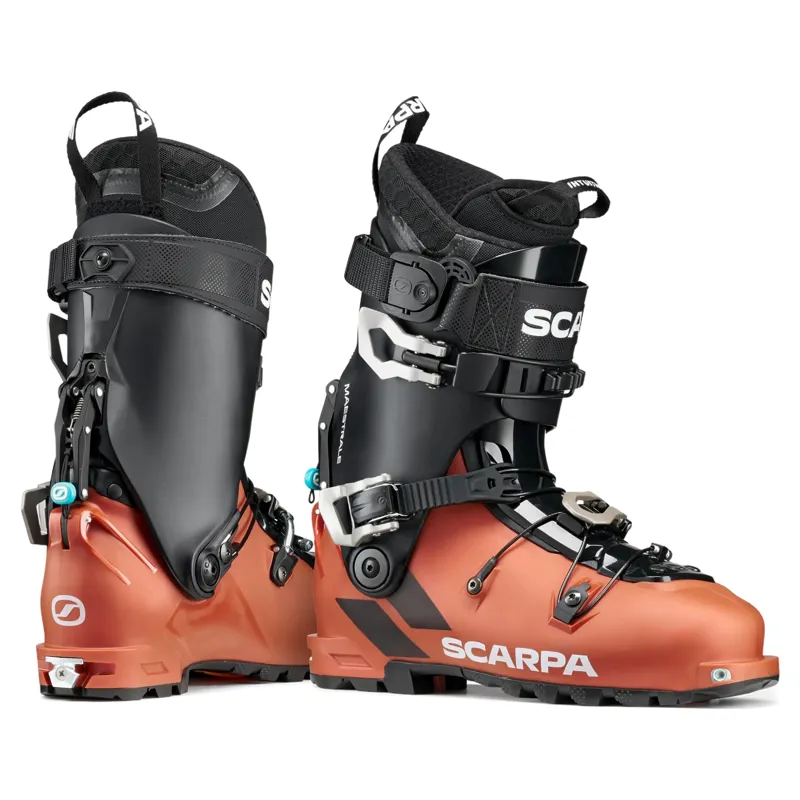 Scarpa Maestrale Ski Boots in Pearl Orange / Black-4
