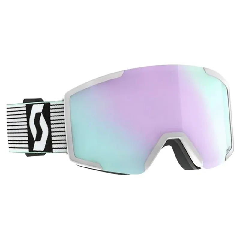 Scott Shield AMP Pro Ski Goggles in White Mint Green