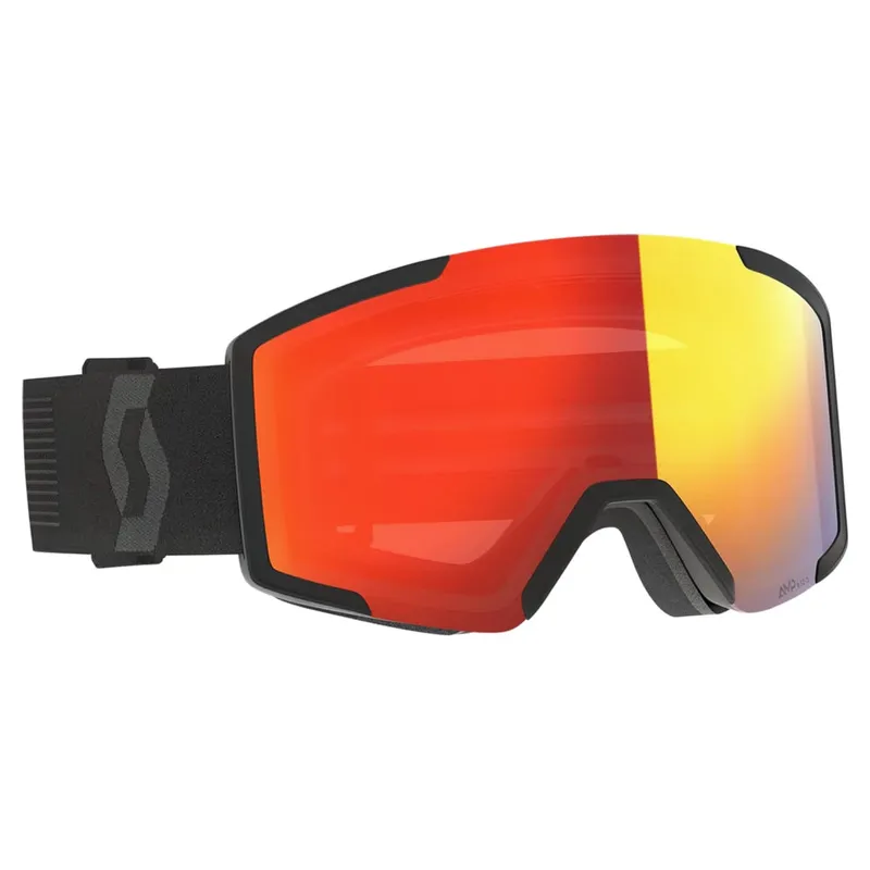 Scott Shield LS Ski Goggles Red Chrome in Black