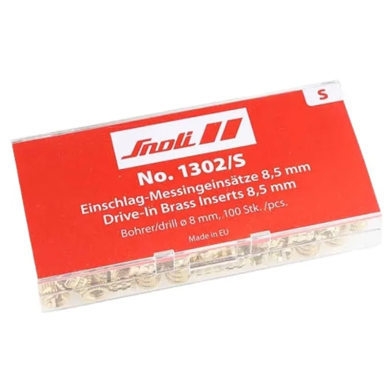 Snoli Brass Inserts For Remounting Bindings To Skis 100 Pack