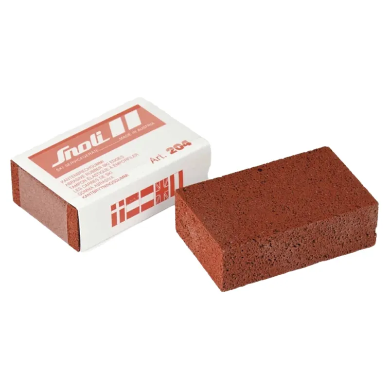 Snoli Rubber Fine Ski Edge Polishing Block in Red