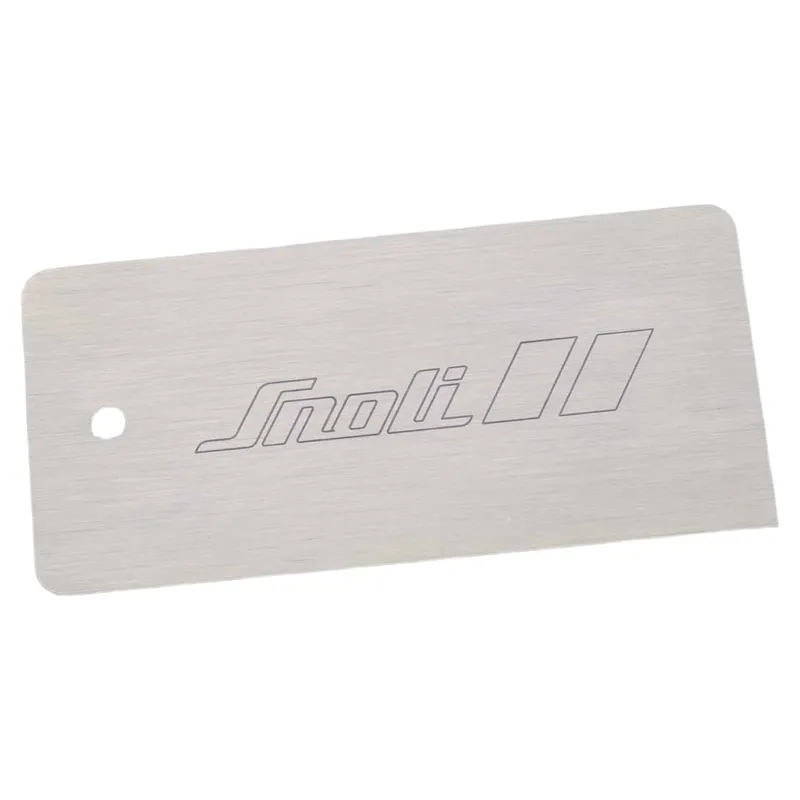 Snoli Stainless Steel Metal Ski and Snowboard Base Scraper in Silver