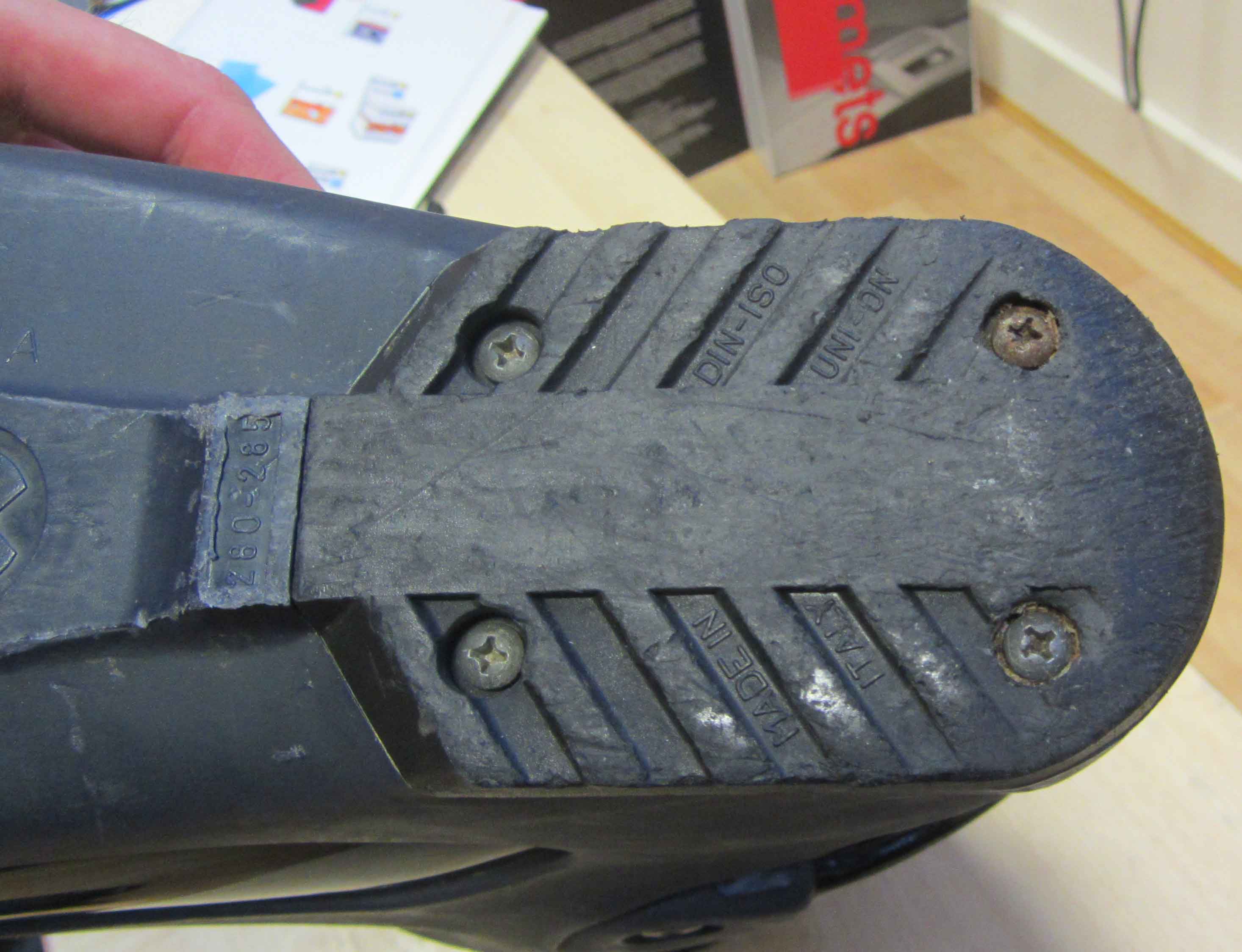 Worn Ski Boot Heel Rubber