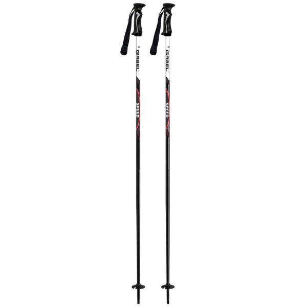 2018-19 Gabel Speed Ski Pole white black red