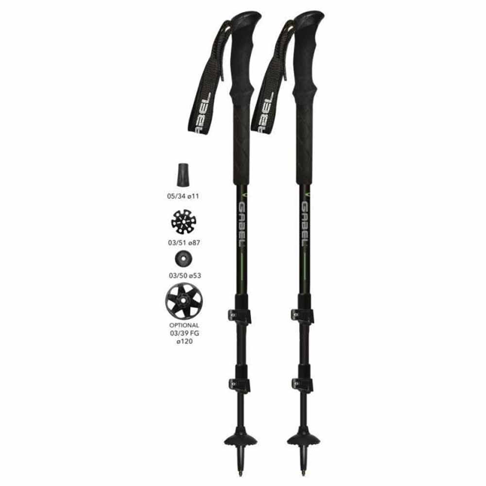 Gabel Vertigo FL Green Trekking and Ski Touring Poles Anything Technical