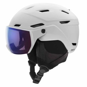 Smith Survey Visor Ski Helmet Matte White Rose Photo