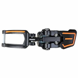 mach 1 left cuff and instep buckle black and orange
